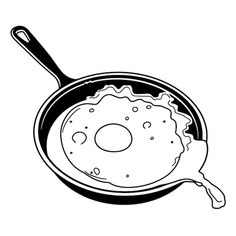 Premium Vector Vector Illustration Of A Minimalist Pan Fried Egg Outline