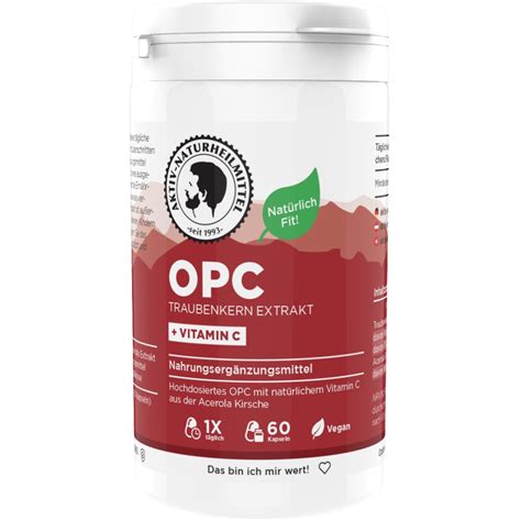 Aktiv Naturheilmittel OPC Traubenkernextrakt Kapseln Vitamin C 60 St