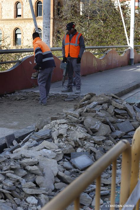 FOTOGALERIA Comencen les obres de rehabilitació del pont del Passeig