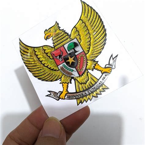 Jual Stiker Timbul Emblem Lambang Garuda Pancasila Gold Sticker Mobil