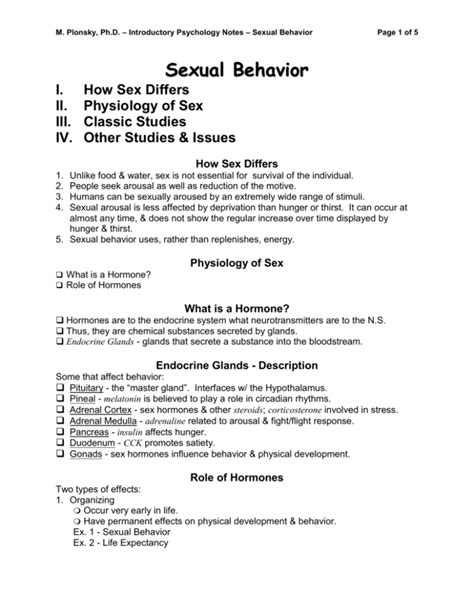 Sexual Behavior