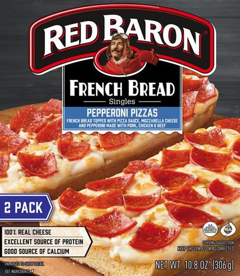 Red Baron Singles French Bread Pepperoni Pizzas 2Ct Hy Vee Aisles