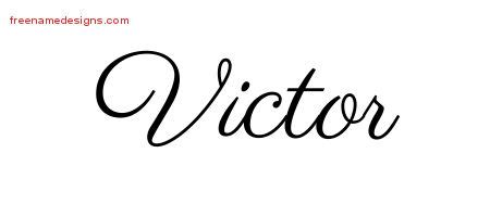 Classic Name Tattoo Designs Victor Printable Free Name Designs