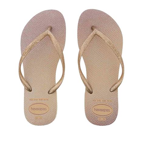 Chinelo Havaianas Slim Gloss Dourado Dourado Renner