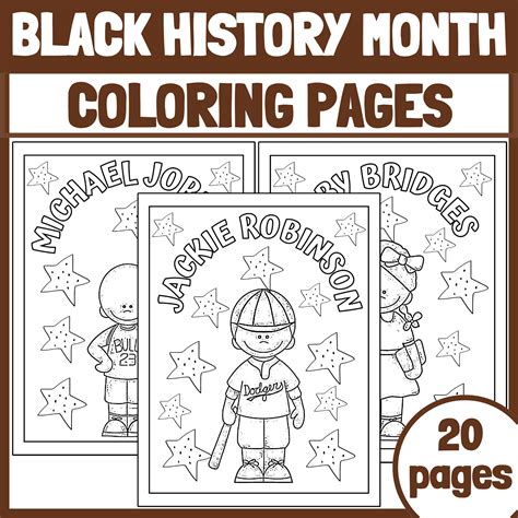 Important Figures In Black History Month Coloring Pages Black History