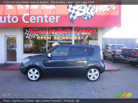 Denim Blue 2010 Kia Soul Denim Special Edition Black Soul Logo