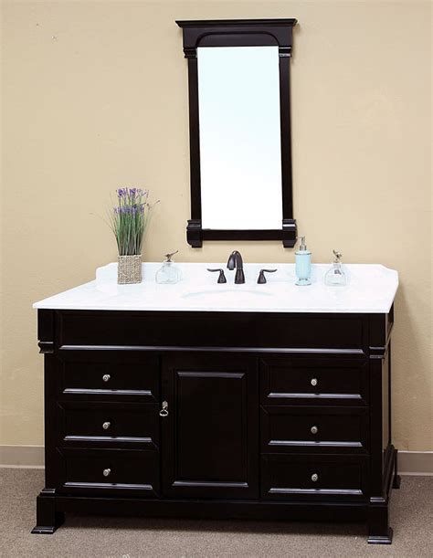 The Bella Collection Inch Bathroom Vanity Espresso Finish Marble Top