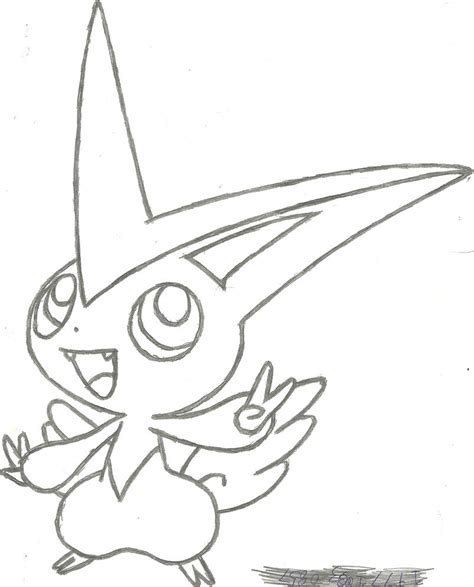 Victini Sketch By Coolman666 On Deviantart