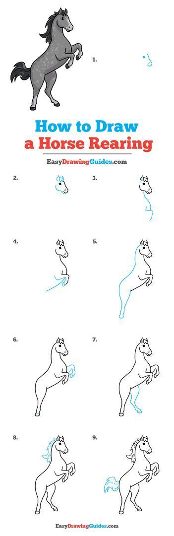 How To Draw A Horse Rearing Really Easy Drawing Tutorial Horse