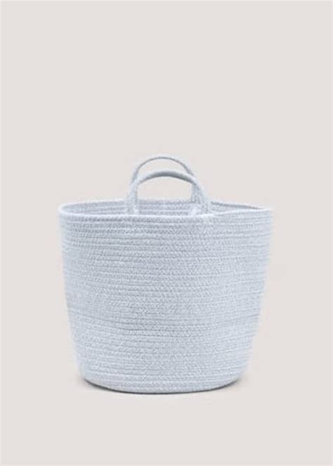 Grey Cotton Rope Basket At Matalan