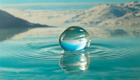 Premium Photo View Of Crystal Clear Water Drop