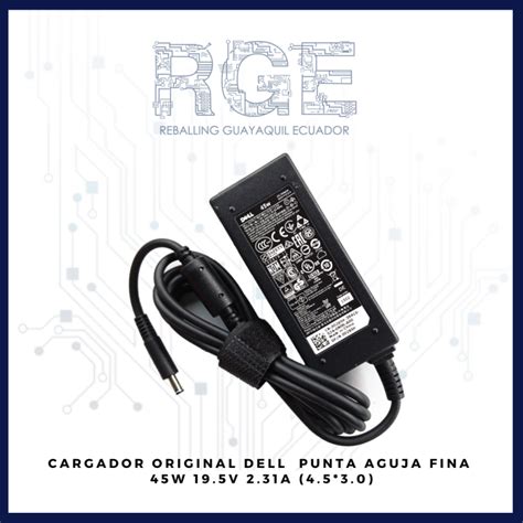 Cargador Original Para Laptop Dell Punta Aguja Fina W V A