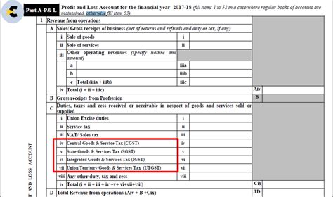 Gst Disclosure In Income Tax Return Forms