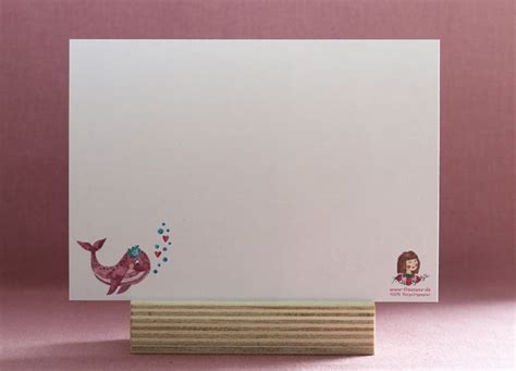 Postkarte Wal Herzlichen Gl Ckwunsch Rosa Postkarten Papier