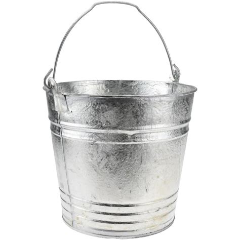 Behrens Qt High Galvanized Steel Round Gray Single Pail