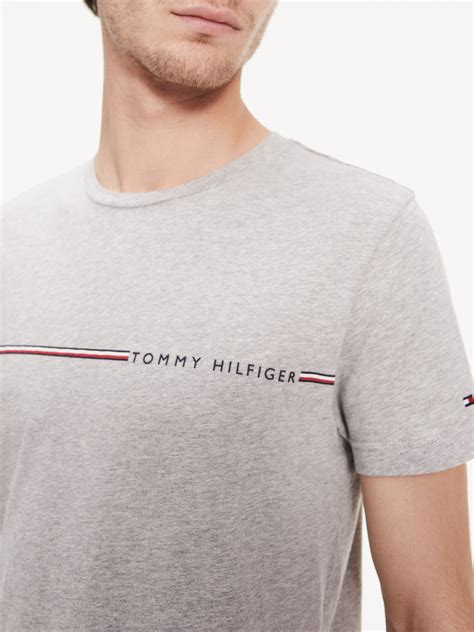 Logo Print Organic Cotton T Shirt Tommy Hilfiger