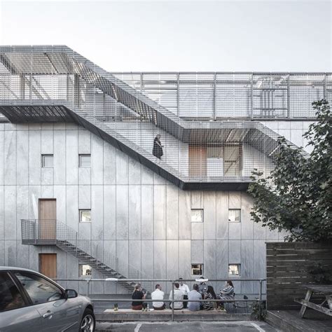 Danish Office Building By Sleth Features A Cracked Concrete Facade Stairs Architecture Facade