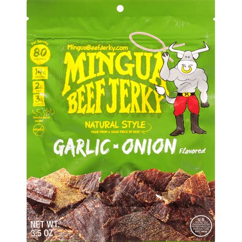 Mingua Beef Jerky Beef Jerky Garlic X Onion Flavored Natural Style 3