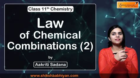 Law Of Chemical Combinations 2 Some Basic Concepts Of Chemistry Cbse Class 11 Chemistry