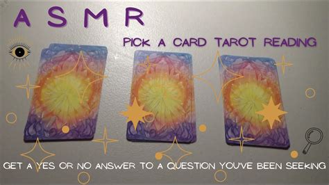 Asmr Soft Spoken Pick A Card Tarot Reading Yes Or No Youtube