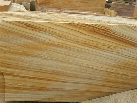 Yellow Honed Teak Wood Sandstone For Cladding Cut To Size At Rs