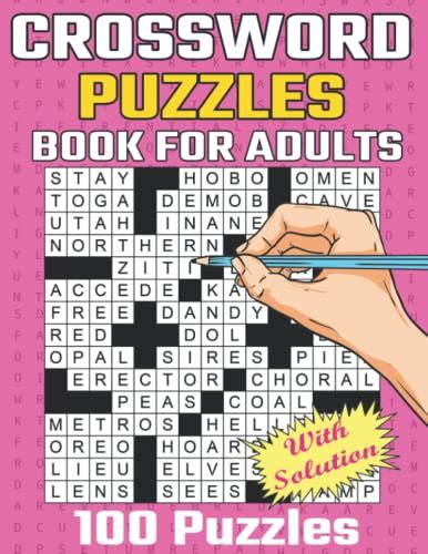 Crossword Puzzles Book For Adults Large Print Easy Crossword Puzzles