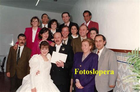 Recuerdo del enlace matrimonial de los loperanos María Peláez y José