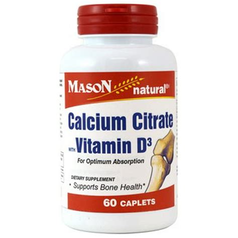 Mason Natural Calcium Citrate Plus Vitamin D3