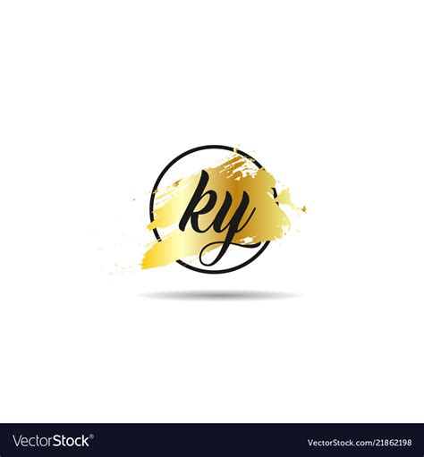 Initial Letter Ky Logo Template Design Royalty Free Vector