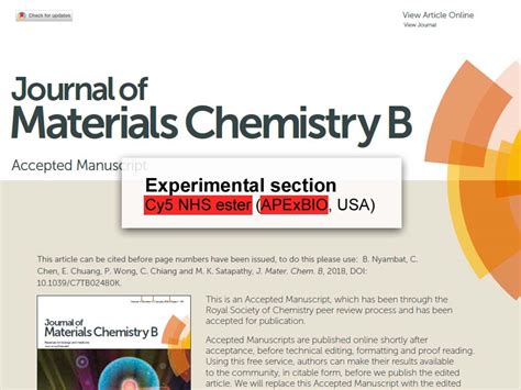 Apexbio Cy Nhs Ester Dye For Labeling Amine Containing Molecules