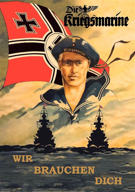 Ww German Kriegsmarine Enlistment Poster Ebay