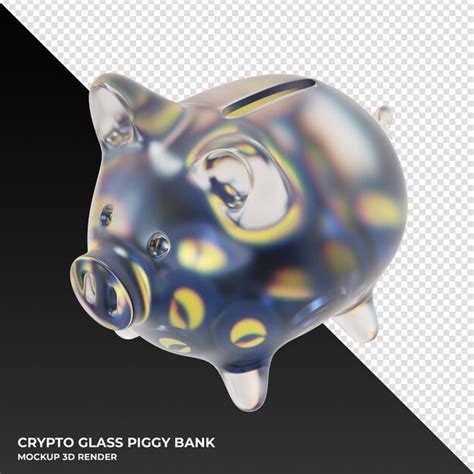 Premium PSD Terra Classic Lunc Glass Piggy Bank With Crypto Coins 3d