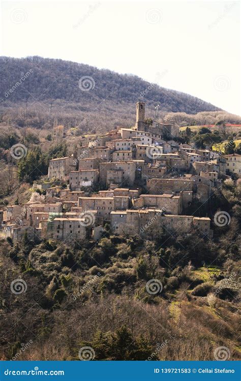 Italy Tuscany Castelnuovo Val Di Cecina Stock Image Image Of