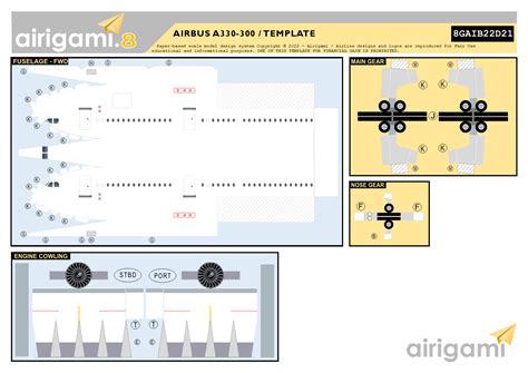 8G Airbus A330 300 Template 8GAIB22D21 Papier Avion By Airigami