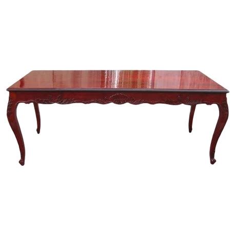 Mesa de comedor barroca en madera de latón caoba