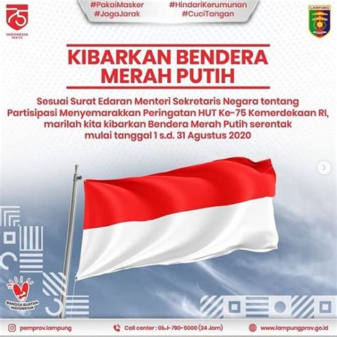 Kibarkan Bendera Merah Putih Website Satpol Pp Provinsi Lampung