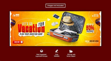 Premium Psd Travel And Tourism Facebook Cover Banner Template