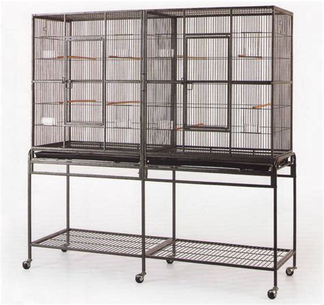 Elegance Double Flight Cage - 4 Stack Double Breeding Bird Flight Stand ...