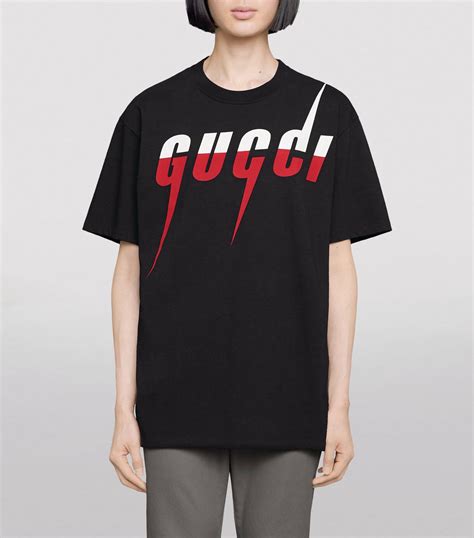 Mens Gucci Black Blade Logo T Shirt Harrods Uk