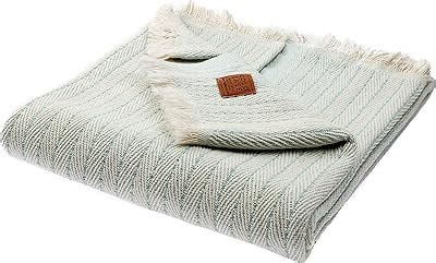 Amazon Exclusivo Mezcla Cotton Boho Stripe Quilted Throw Blanket