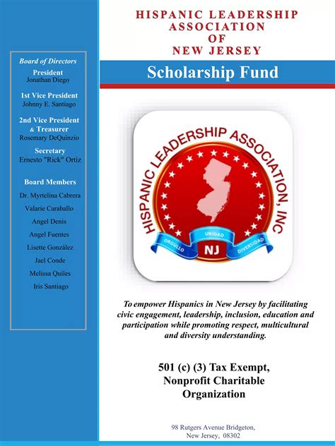 Hispanic Leadership Association Scholarship Fund | PDF