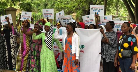 Just In Protesters Storm Apc Secretariat Demand Women Leaders