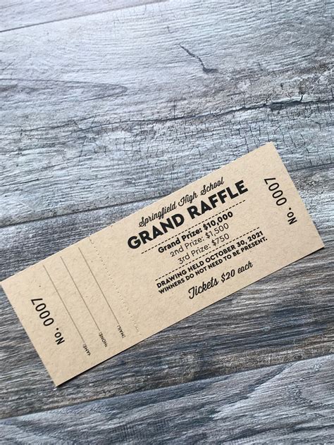 Custom Raffle Tickets Full Design Included Gala Ticket Etsy