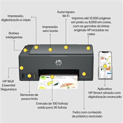 Impressora Hp Wi Fi - Impressora HP Smart Tank 581 Multifuncional Colorida, Wi-Fi, Conexão ...