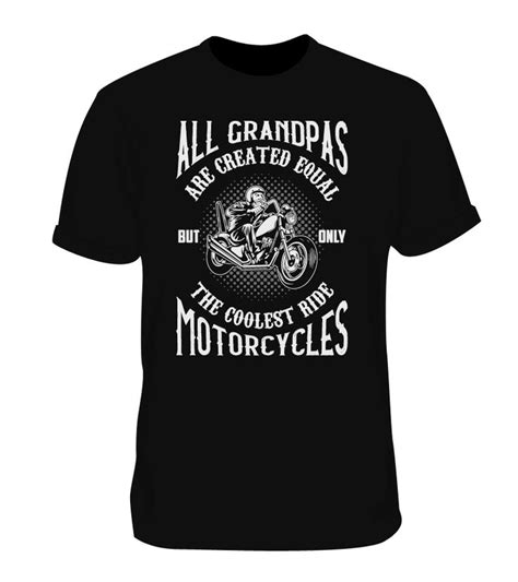 Only Cool Grandpas Ride Motorcycles T Shirt White Variant Custom