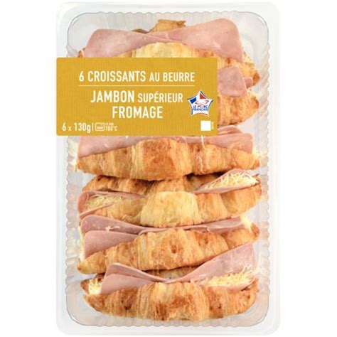 Croissants jambon fromage MIX BUFFET la barquette de 130g à Prix