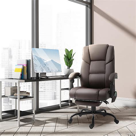 Vinsetto High Back Massage Office Desk Chair With 6 Point Vibrating Pillow Computer Recliner