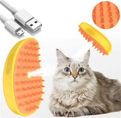 Steamy Cat Brush 3 In1 Cat Steamy Brush For Massage Cat