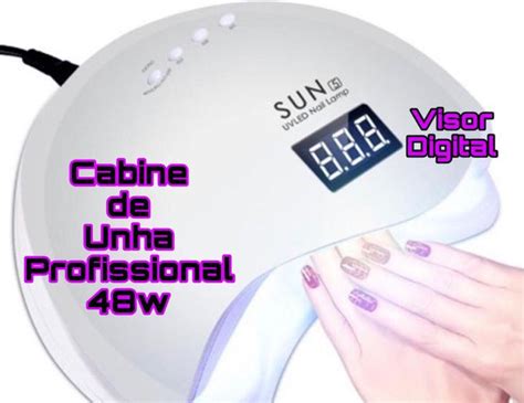 Cabine Sun One Led Uv W Bivolt Unhas Gel Manicure Acrigel Fibra De