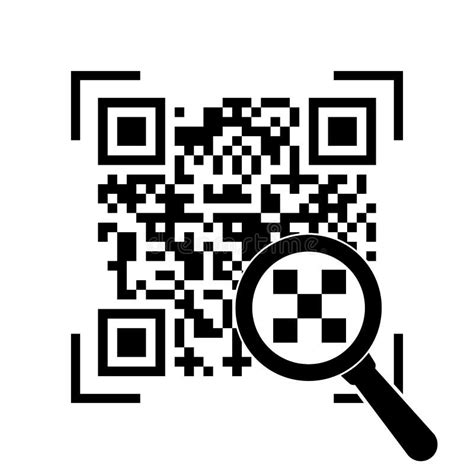 Sample Qr Code Ready To Scan Checking Qr Code Stock Illustration